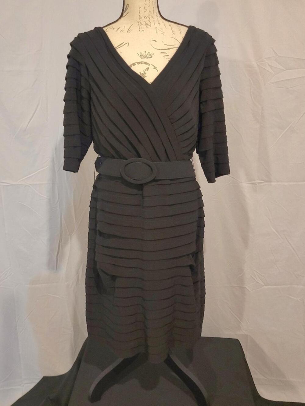 BUNDLE SALE!  Elegant Black Pleated Bandage Dress Sz 14